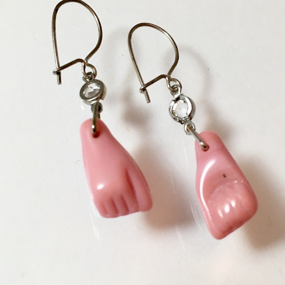 Pink Power Fist Earrings #PERSIST!